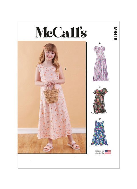 McCalls Child/Teen Dress M8418