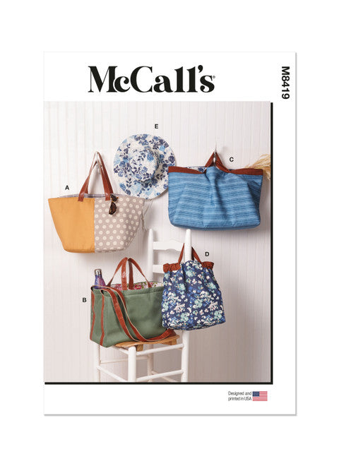 McCalls Tote Bags & Hat M8419