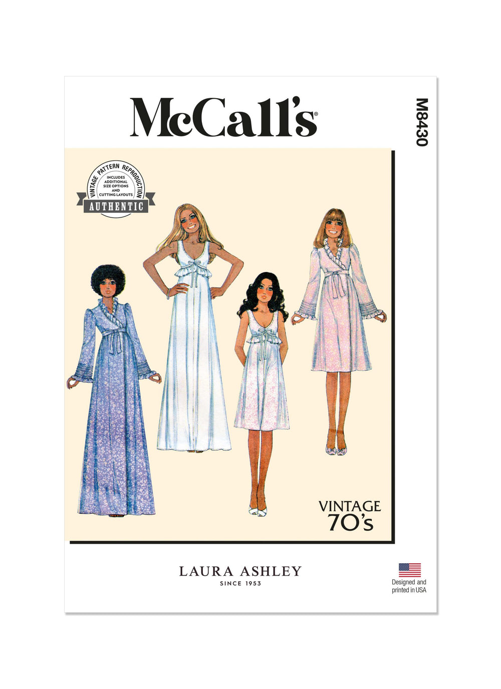 McCalls Vintage Nightwear M8430