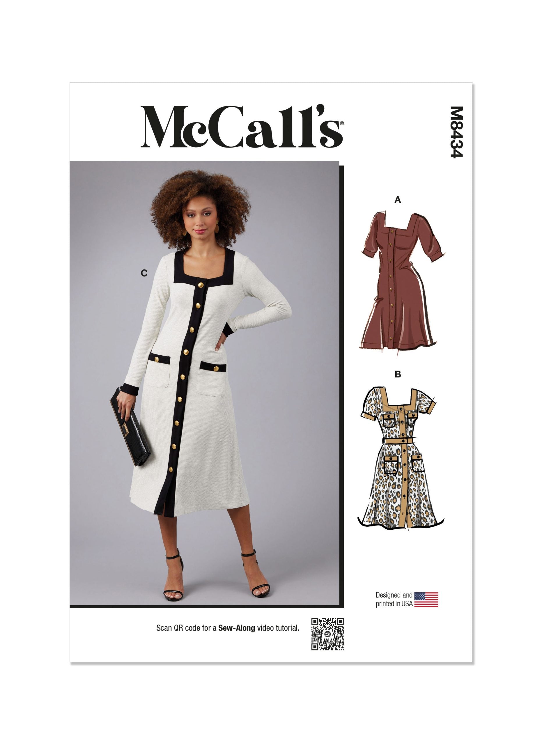 McCalls Knit Dress M8434