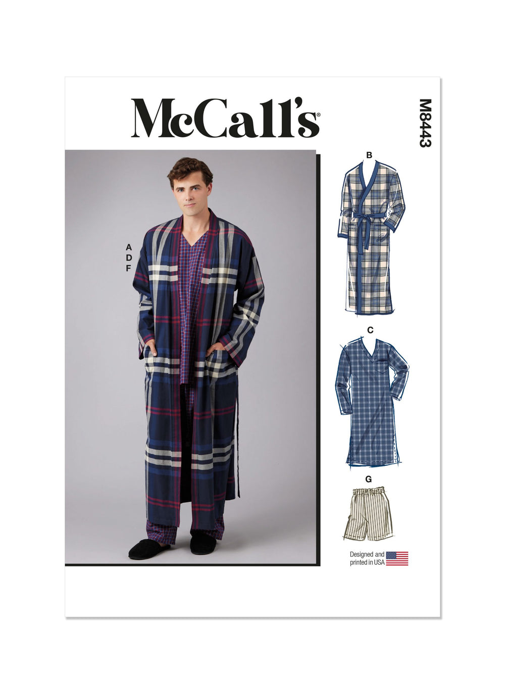 McCalls Men's Nightwear M8443