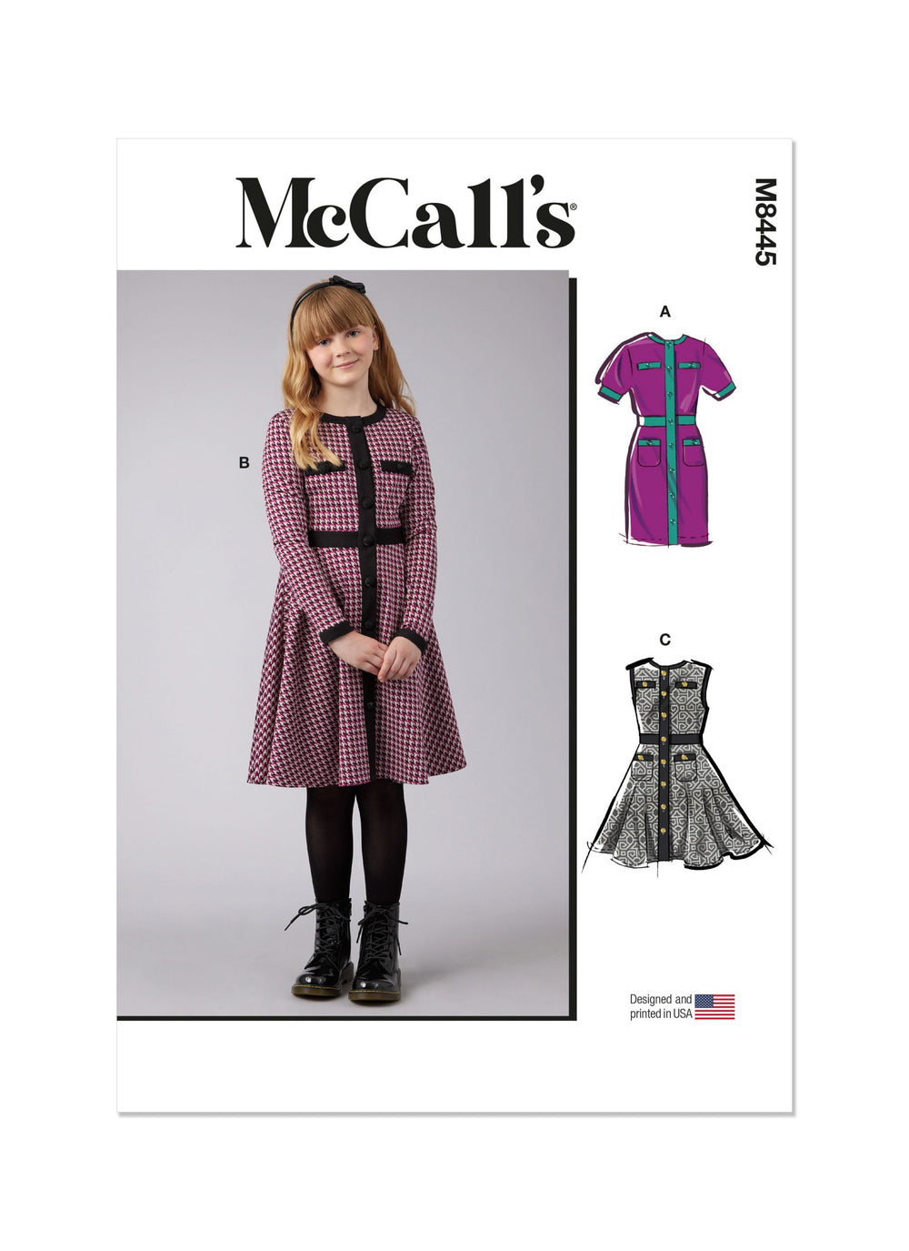 McCalls Child/Teen Knit Dresses M8445