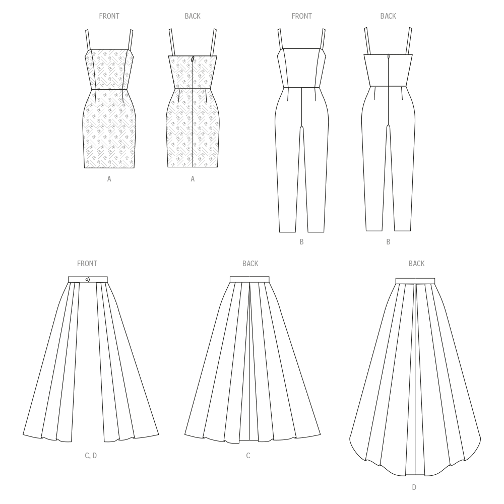 McCalls Dress, Jumpsuit & Overskirt M8450