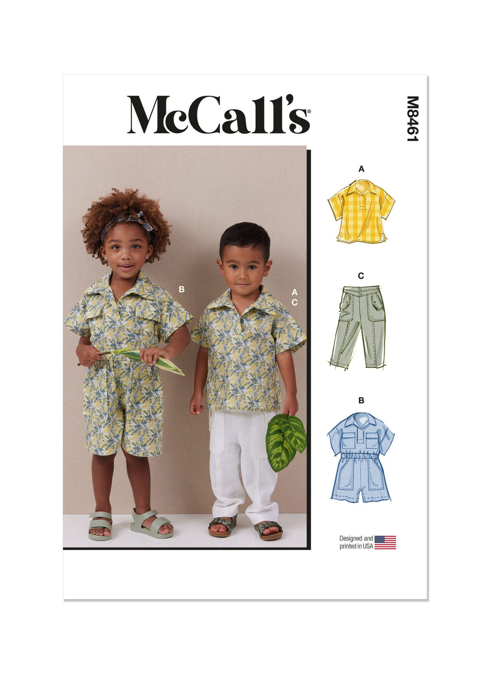McCalls Baby/Child Top, Romper & Trousers M8461