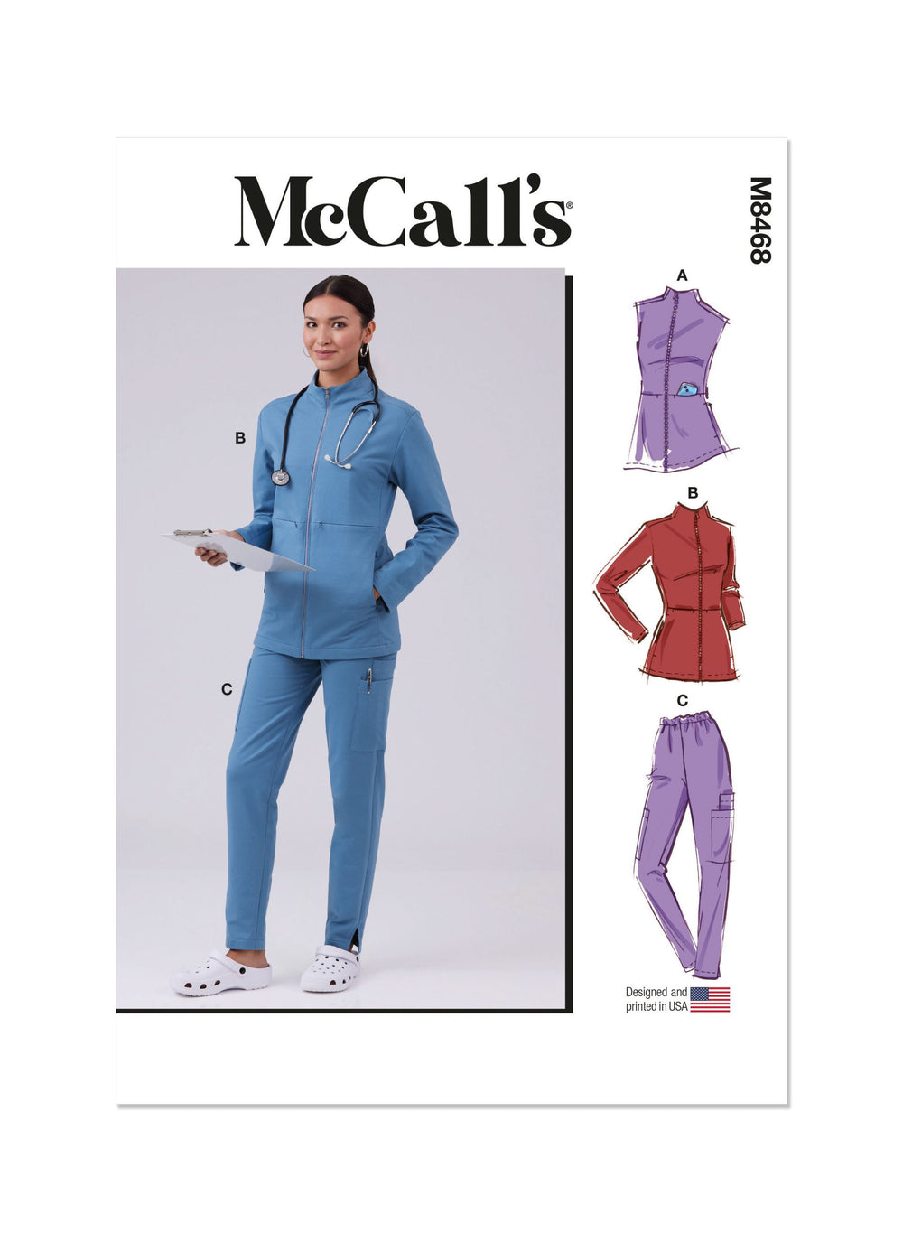 McCalls Scrubs M8468