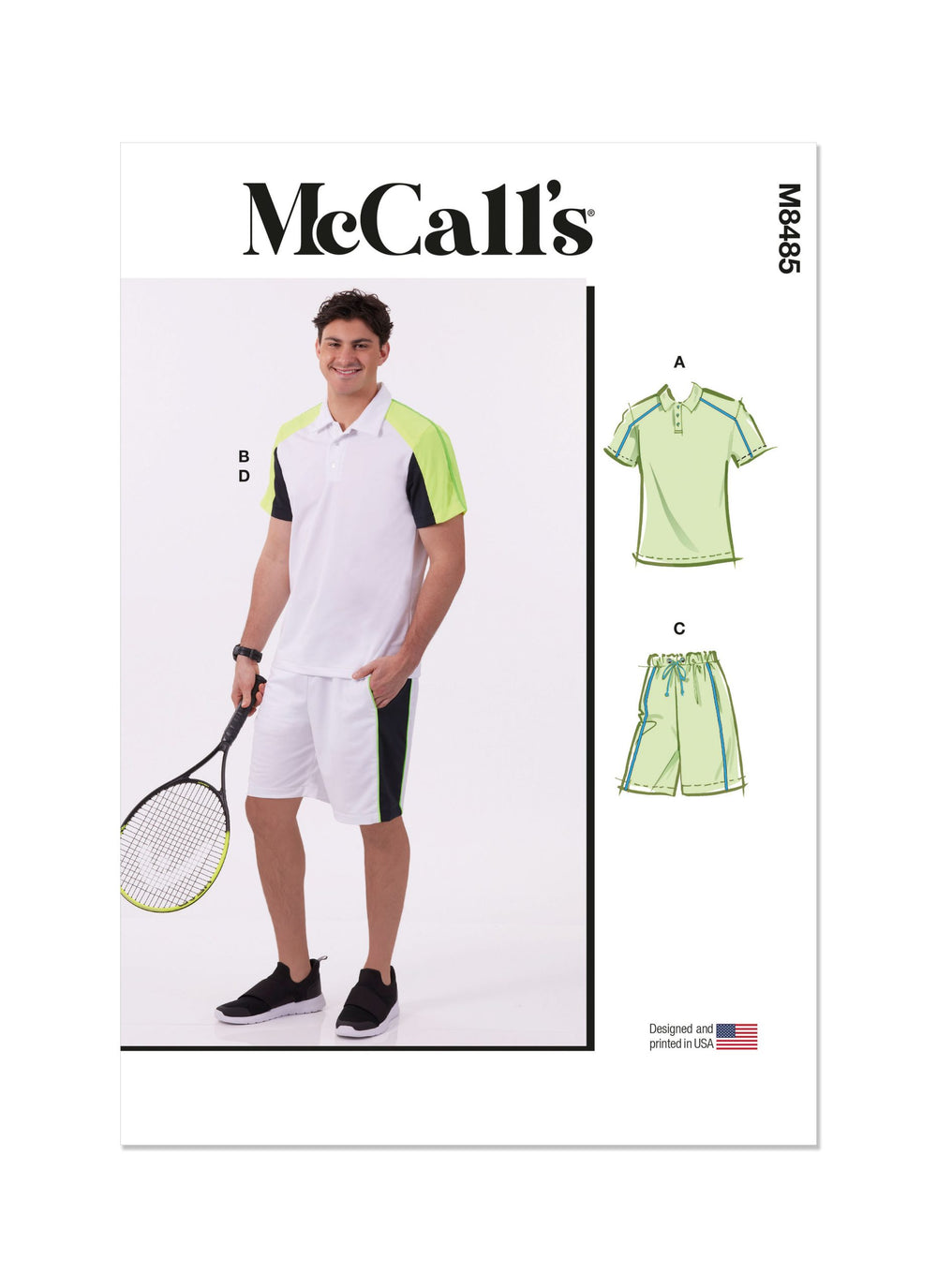McCalls Men's Knit Tops & Shorts M8485
