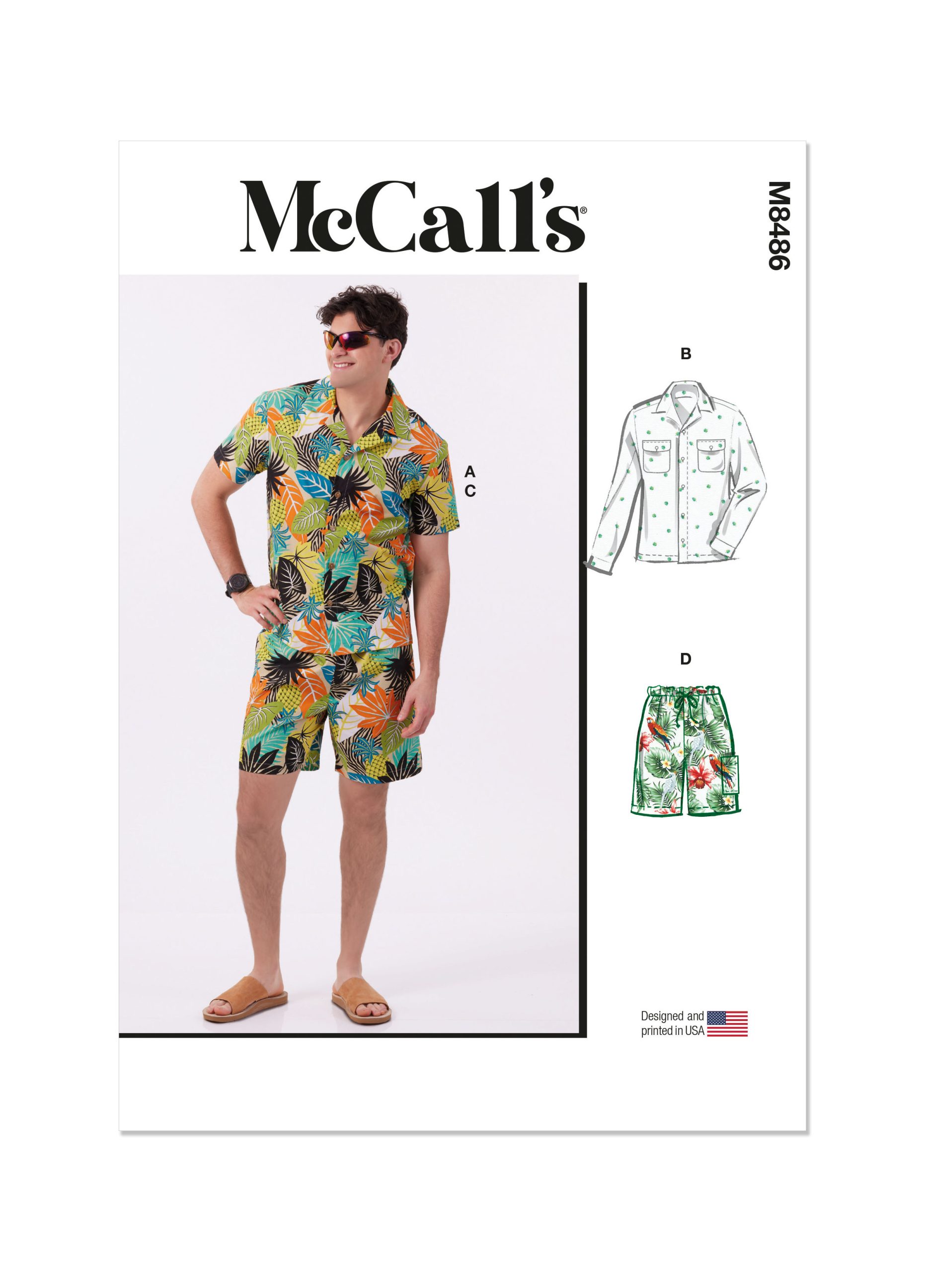 McCalls Men's Shirts & Shorts M8486