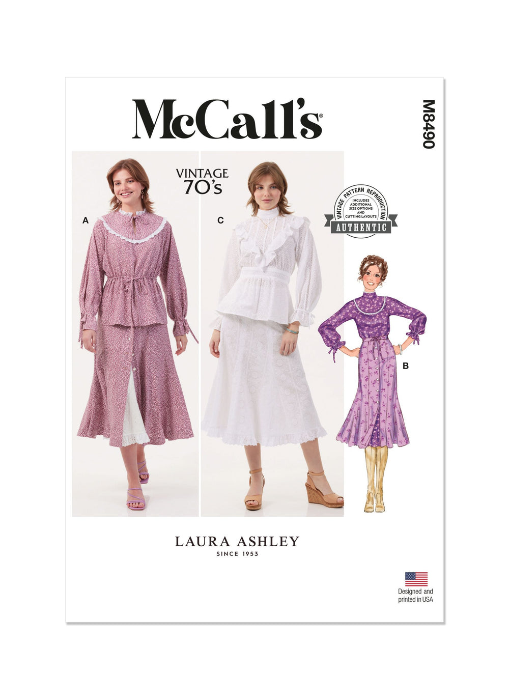 McCalls Vintage Top & Skirt M8490
