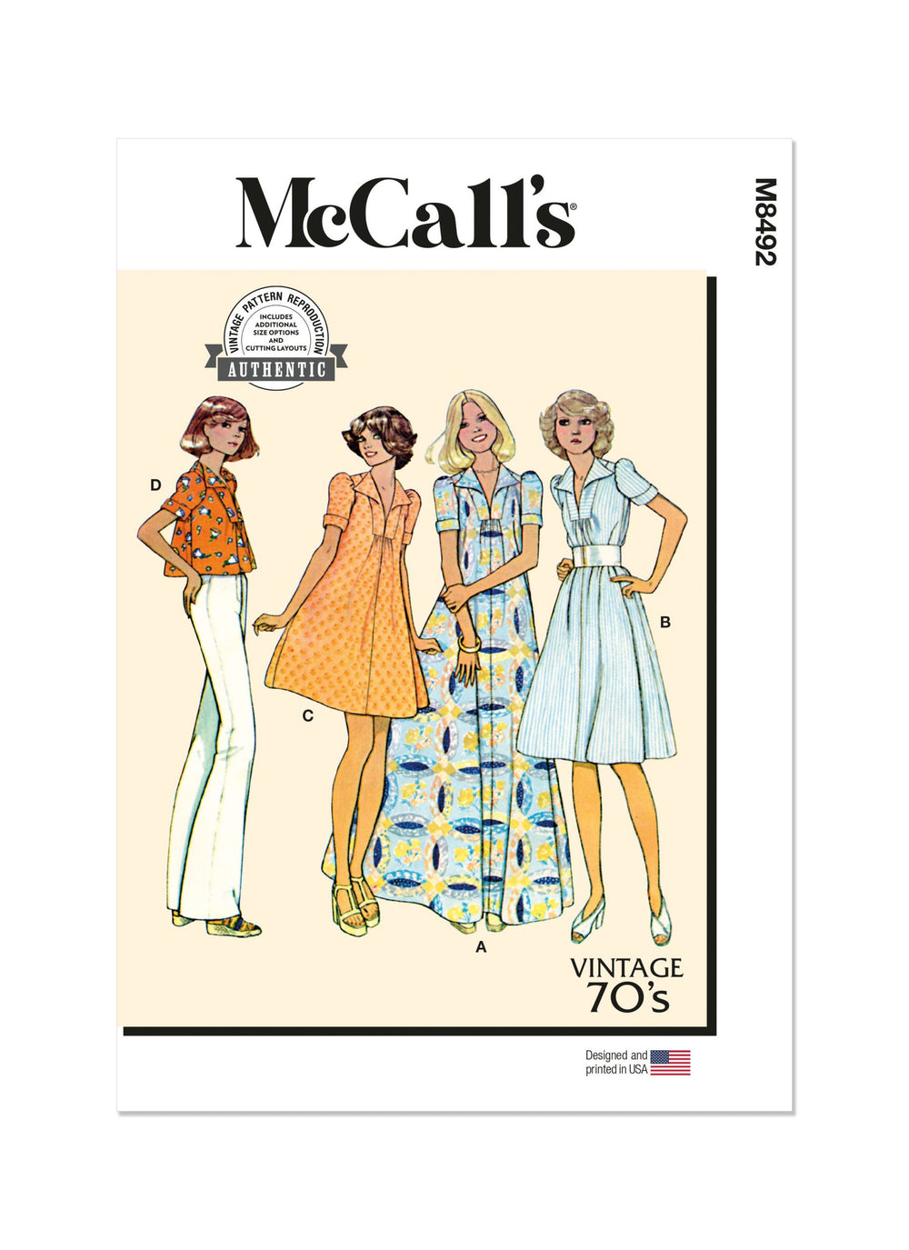 McCalls Vintage Dress or Top M8492