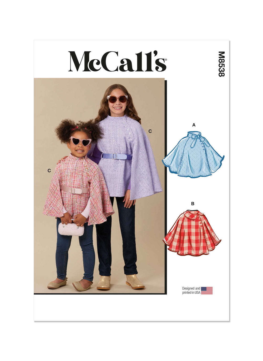 McCalls Child/Teen Capes M8538