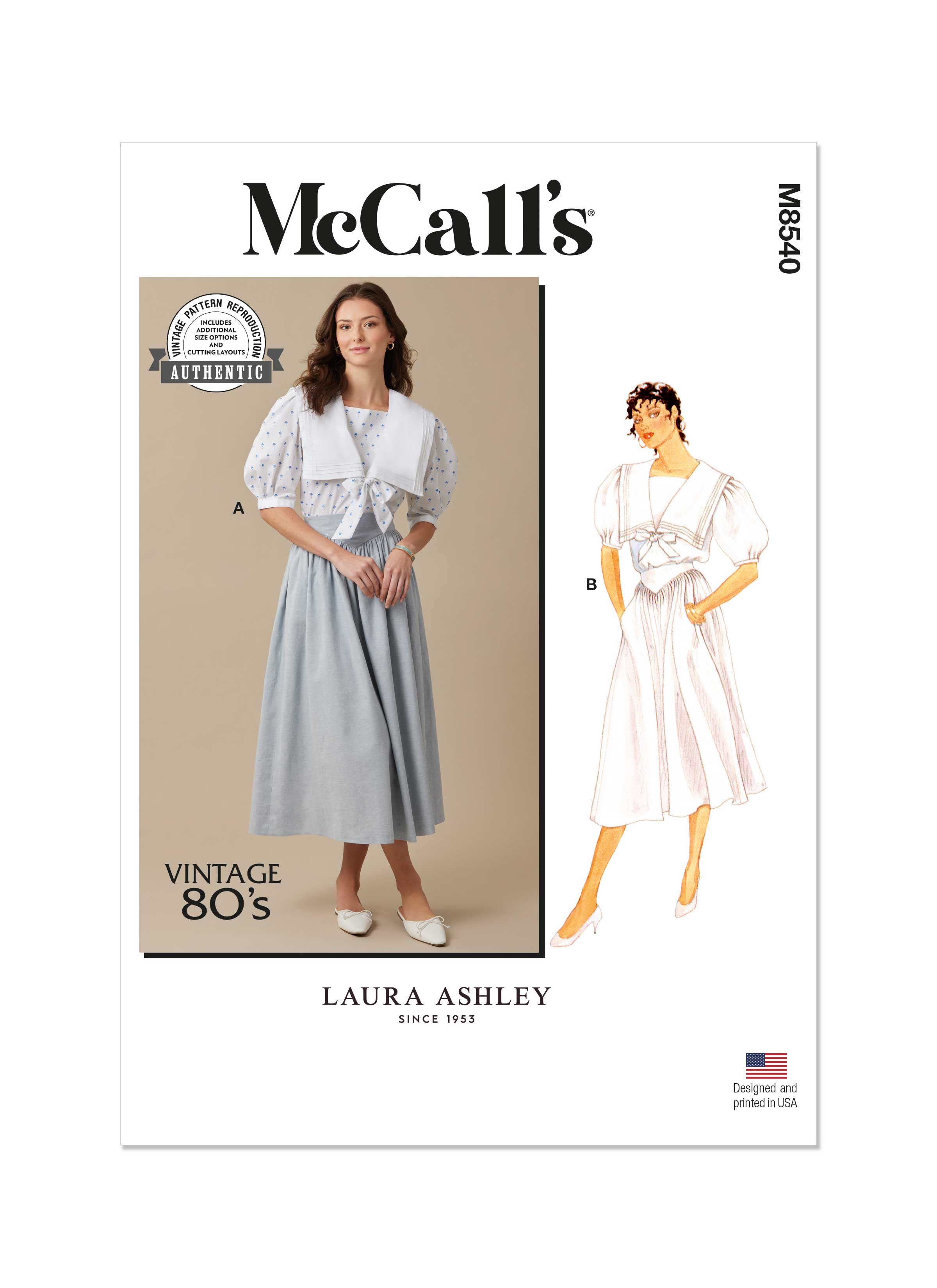 McCalls Vintage Top & Skirt M8540