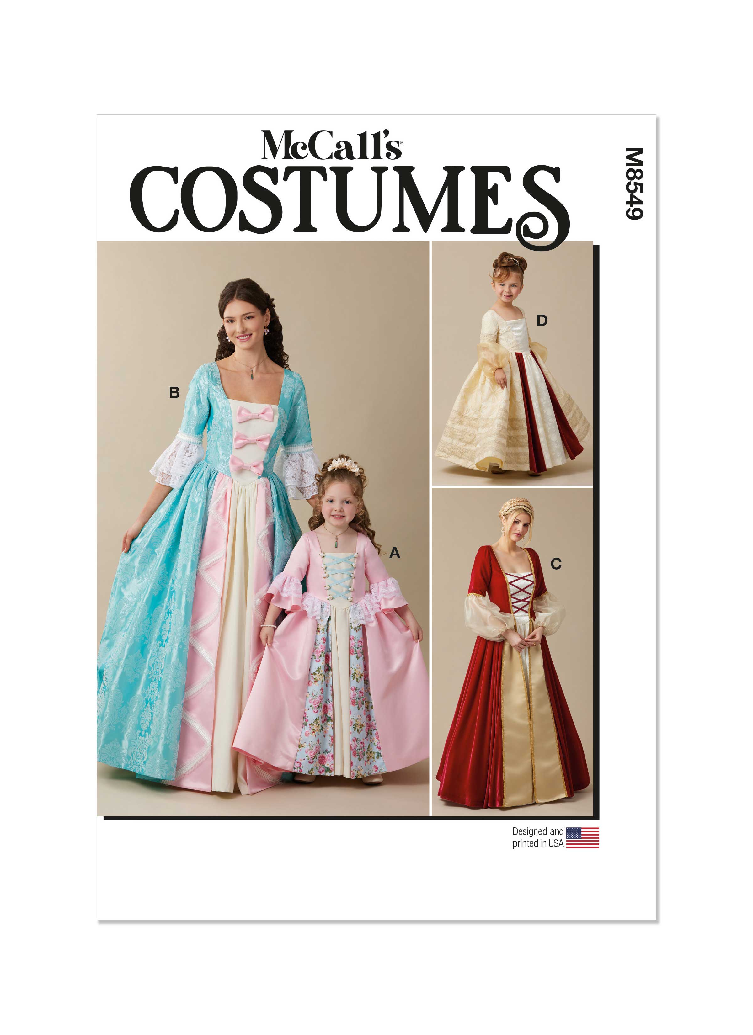 McCall's Children’s and Misses Princess Costume M8549