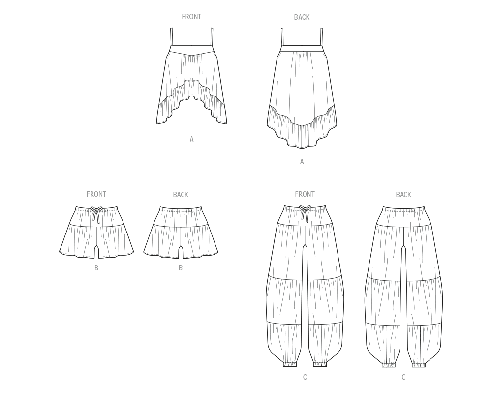 McCall's Top, Shorts and Trousers M8587