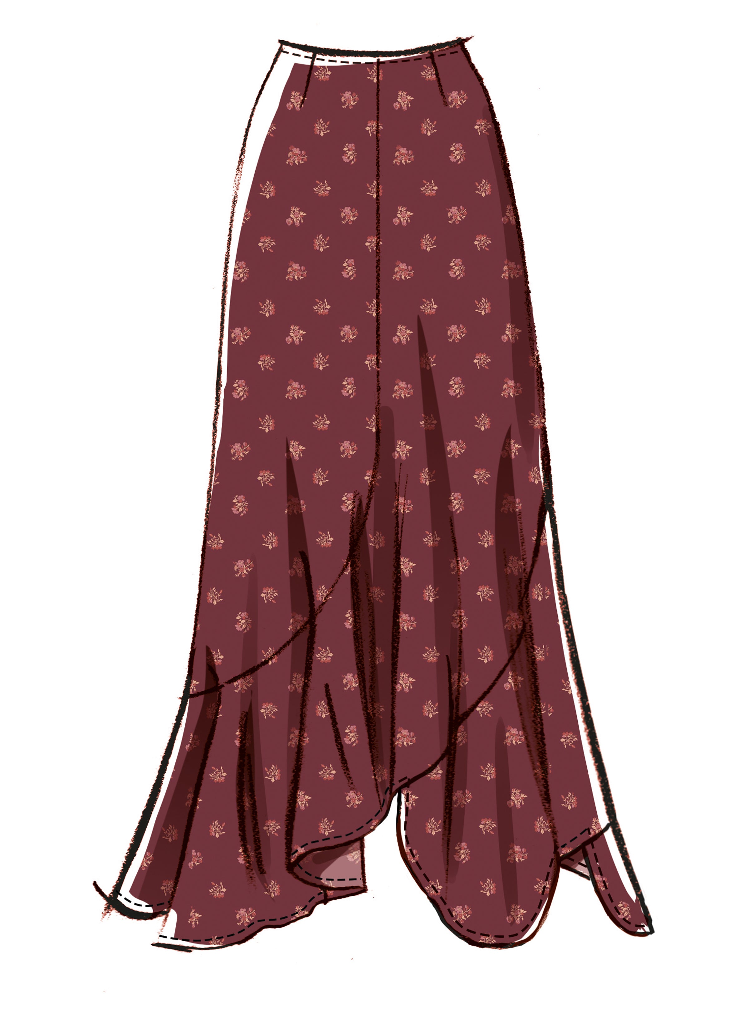 McCall's Misses' Asymmetric Skirt M8608