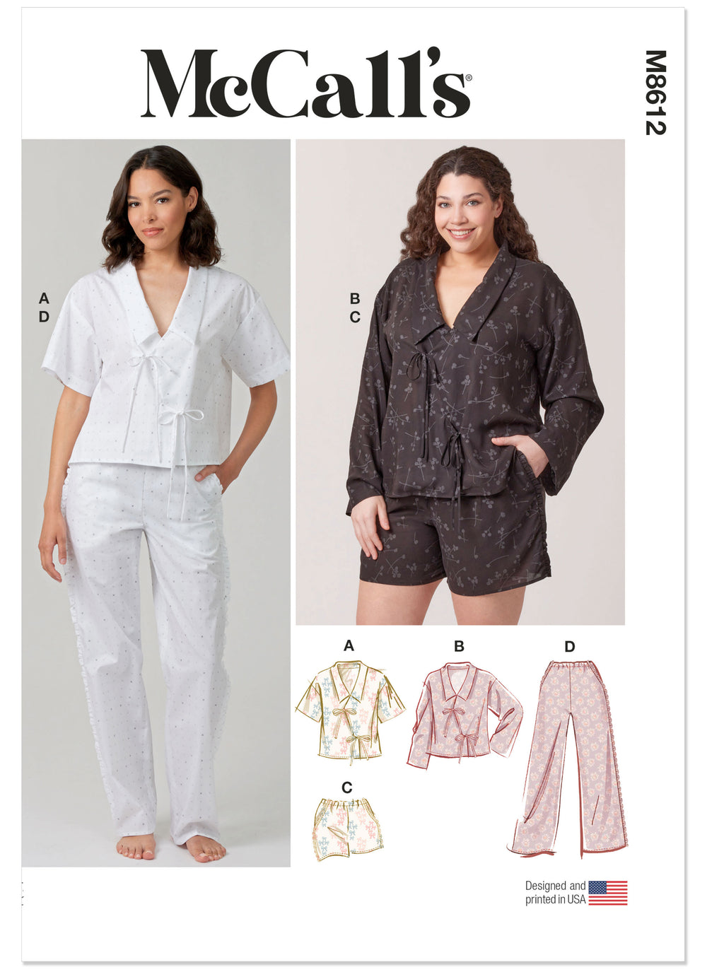 McCall's Misses' and Women's Pyjamas M8612