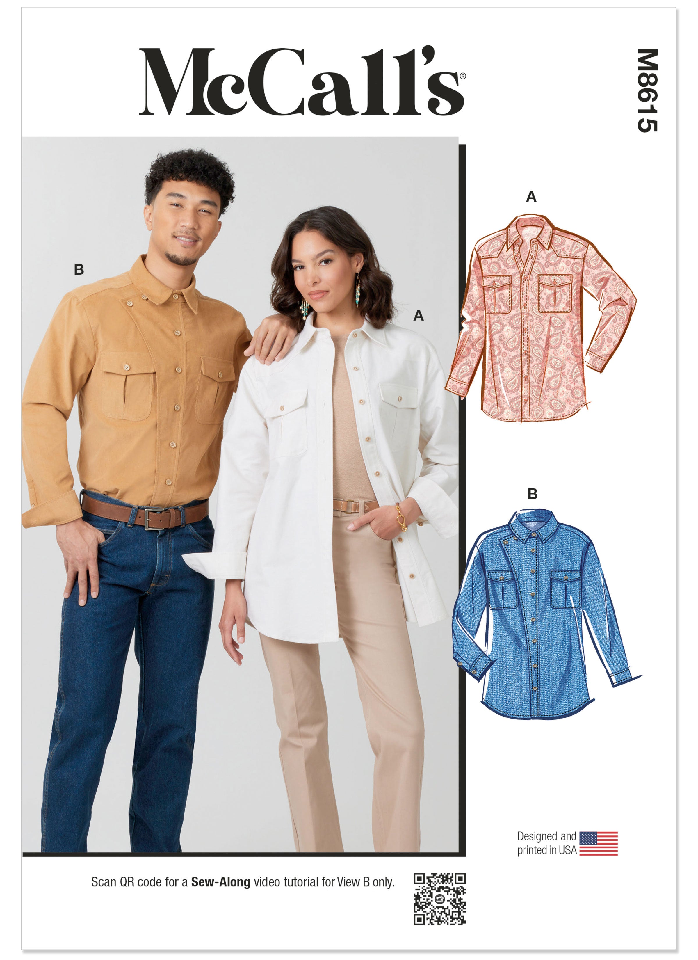 McCall's Unisex Shirts M8615