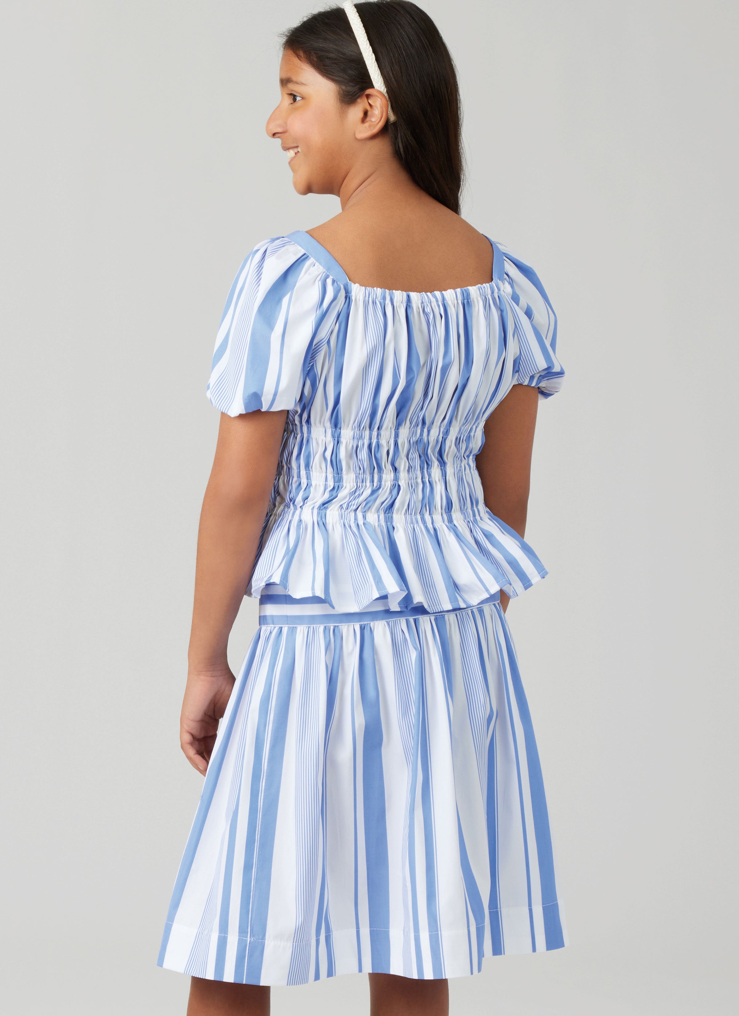 McCall's Girls' Ruched Dress, Top and Skirt M8619