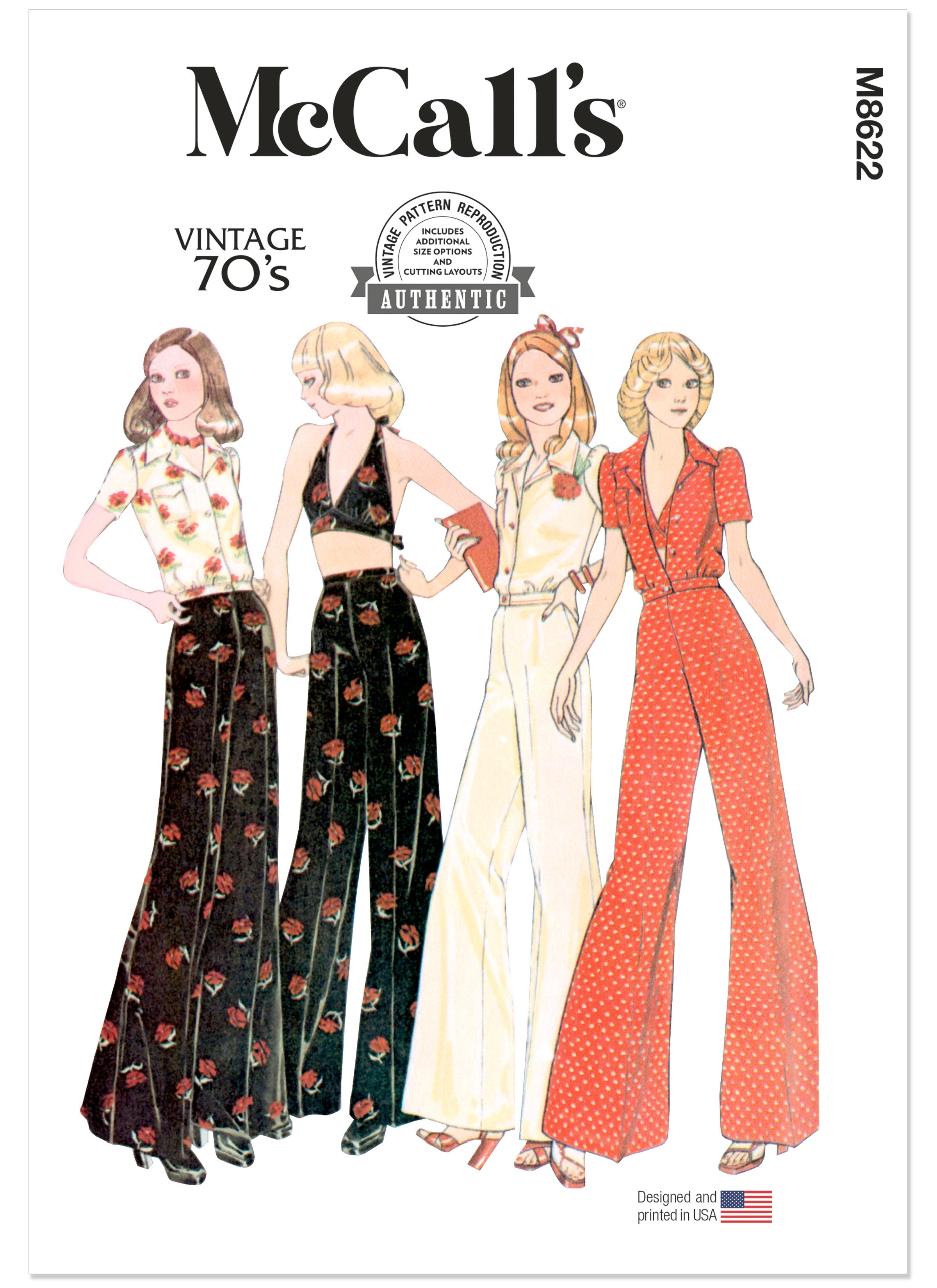 McCall's Misses' Blouse, Halter and Trousers M8622