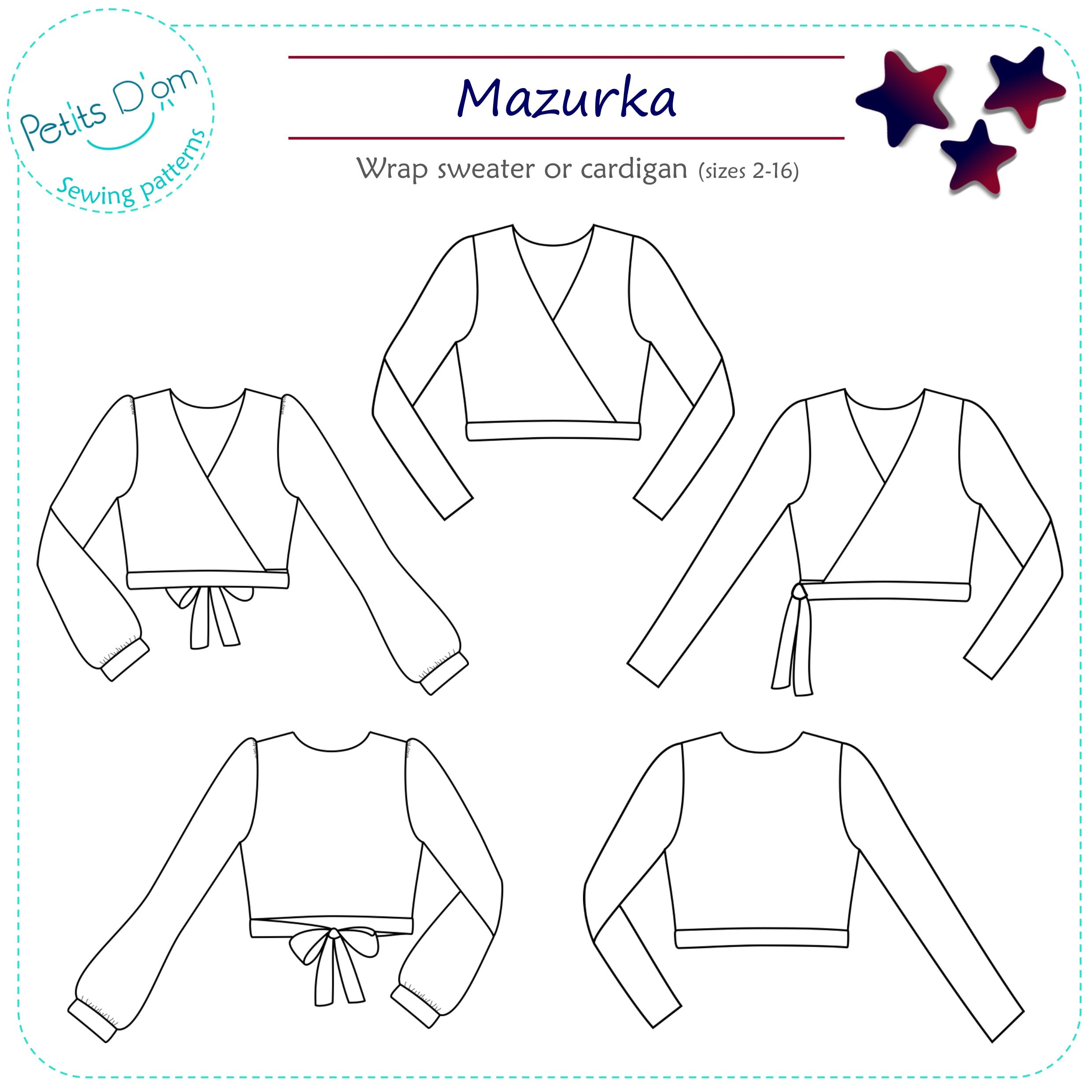 Petits D'om Mazurka Wrap Sweater or Cardigan