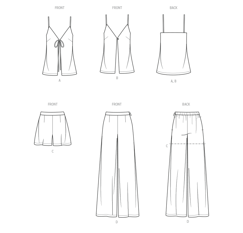Know Me Top, Shorts and Trousers ME2124