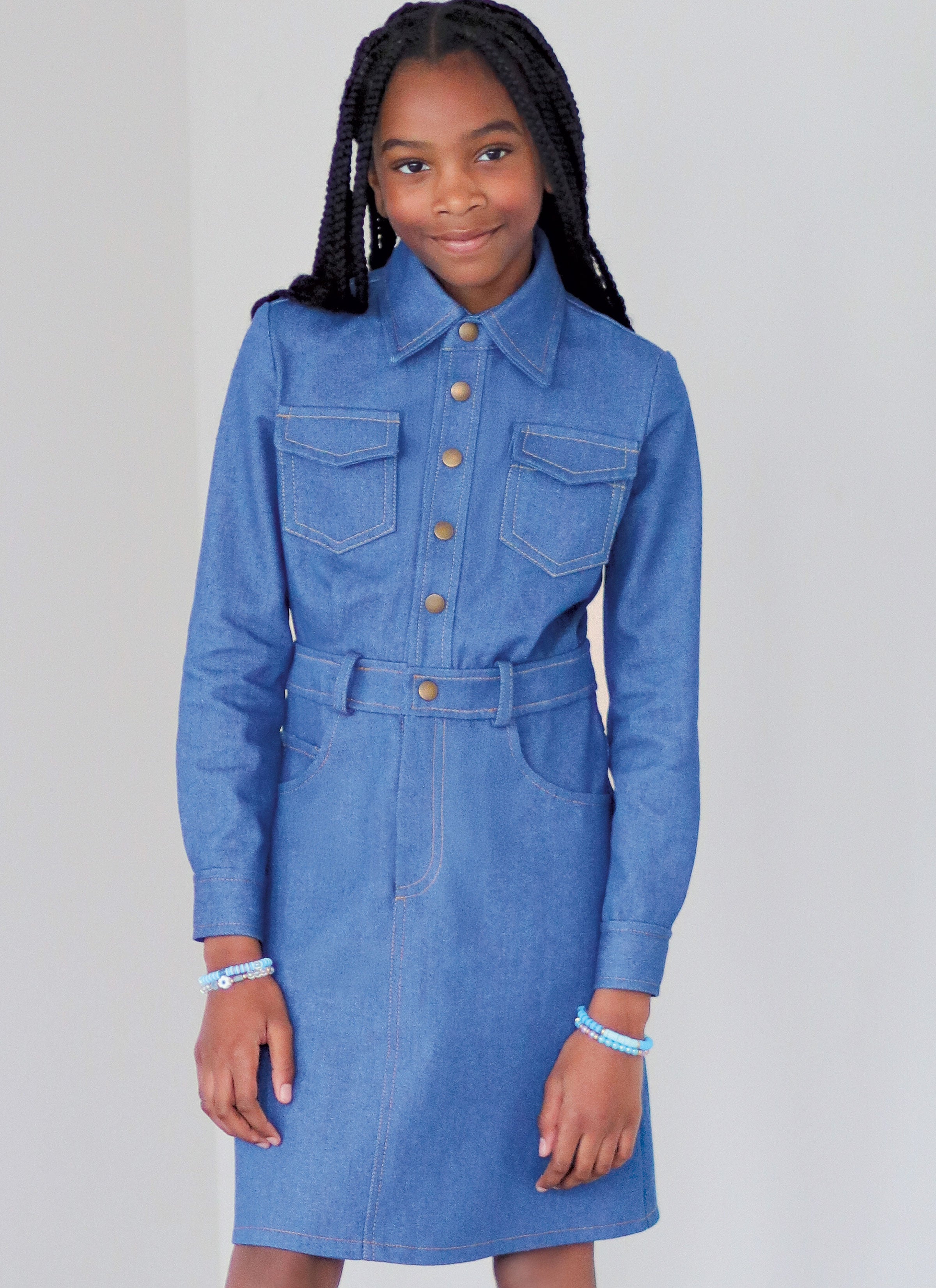 Know Me Girl's and Misses' Denim Dress ME2133 – The Fold Line