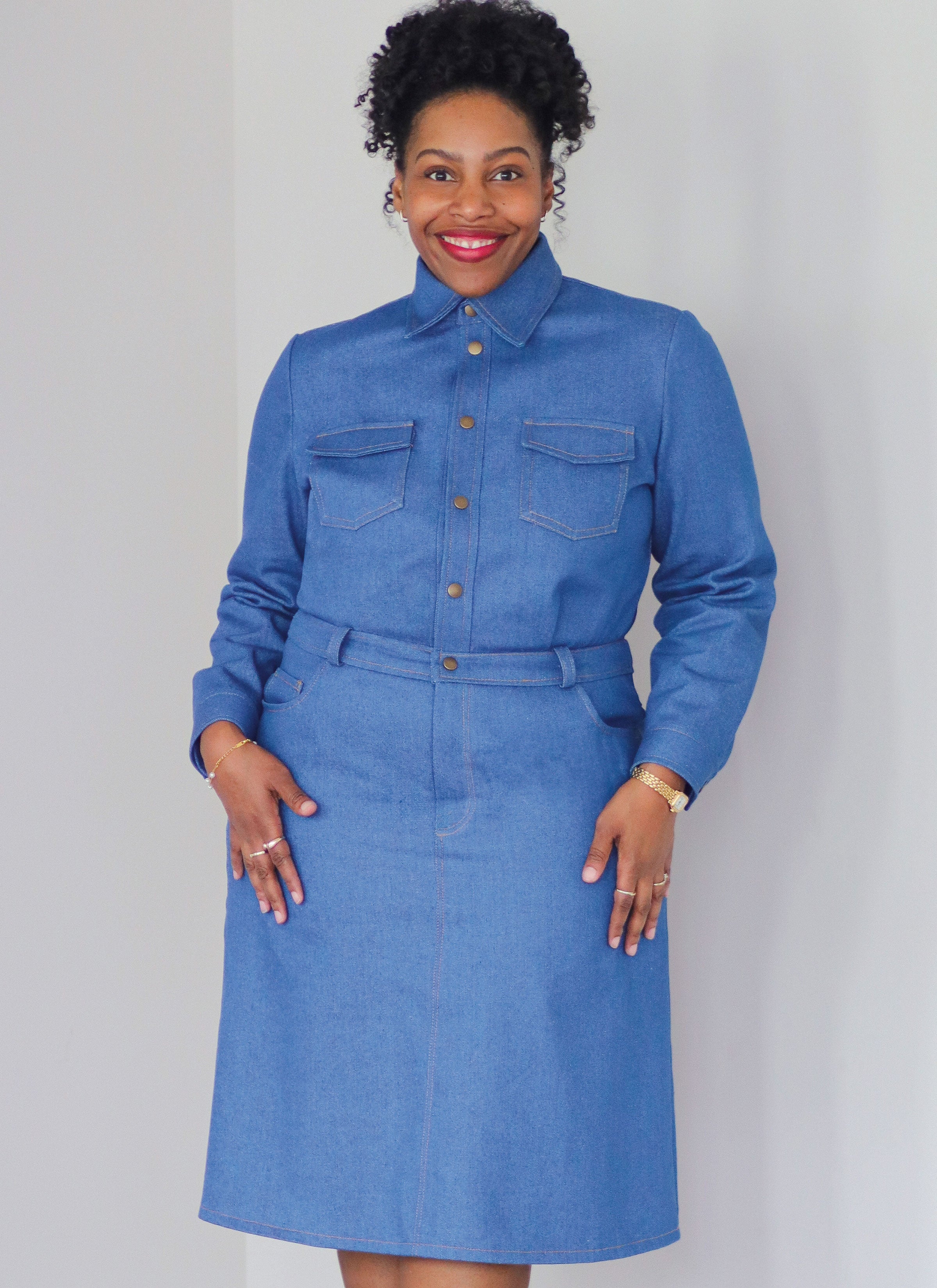 Know Me Girl's and Misses' Denim Dress ME2133 – The Fold Line