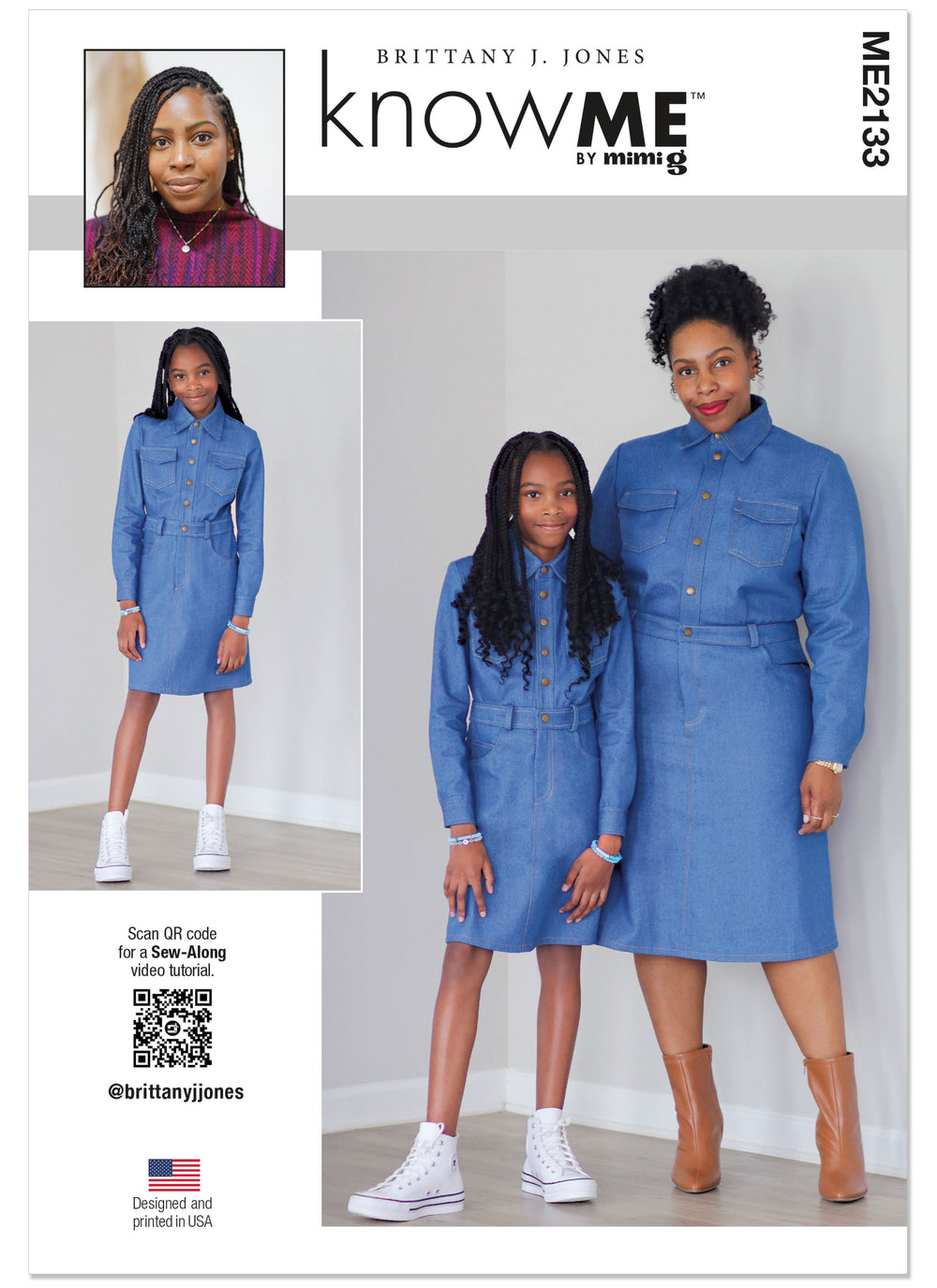 Know Me Girl's and Misses' Denim Dress ME2133