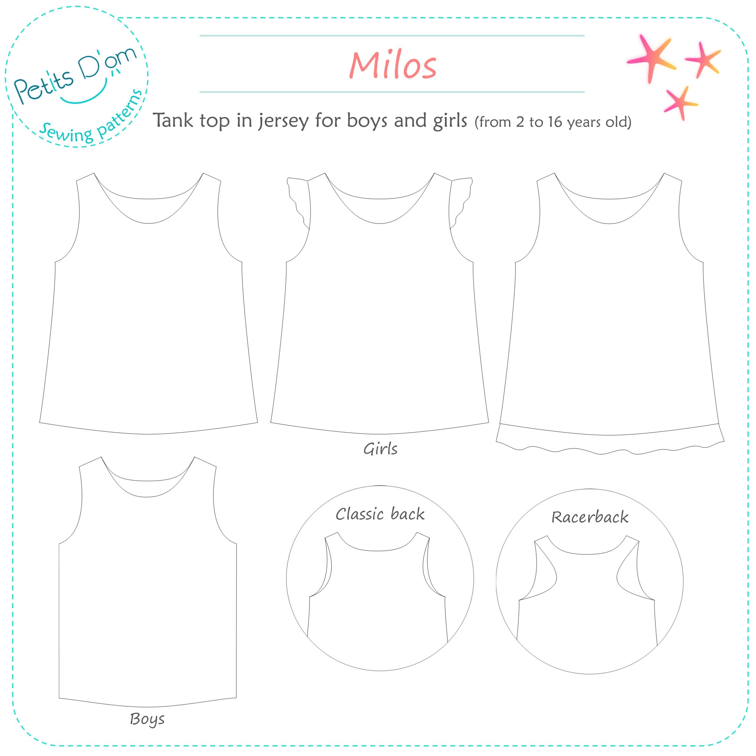 Petits D'om Child/Teen Milos Tank Top