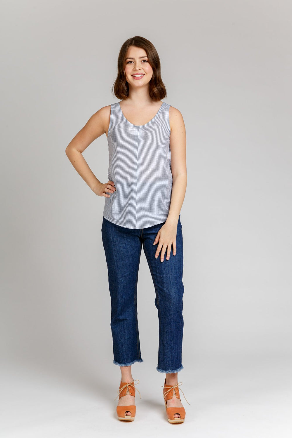 Megan Nielsen Eucalypt Tank Top and Dress – The Fold Line