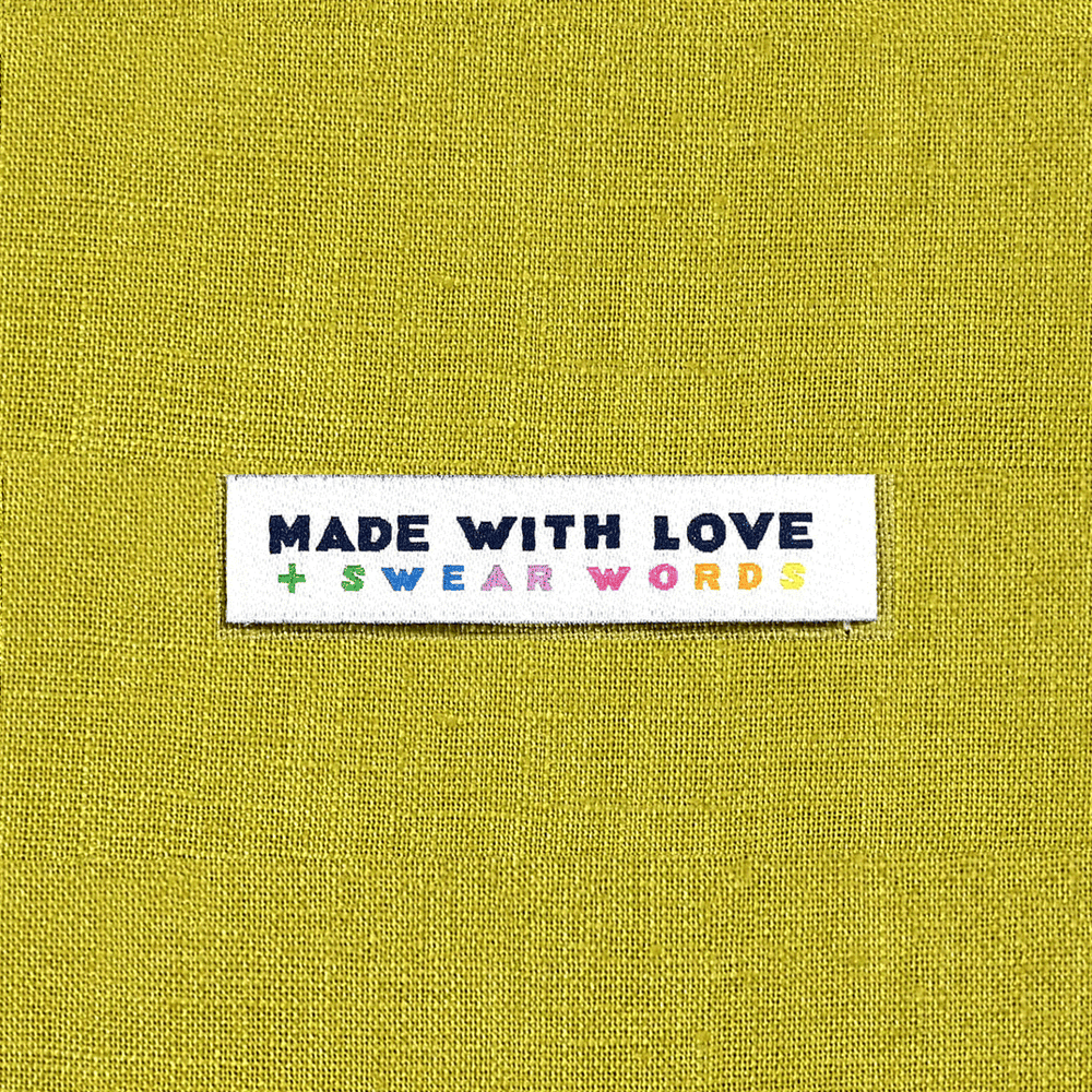 Kylie & The Machine 'Made With Love and Swear Words' Woven Labels