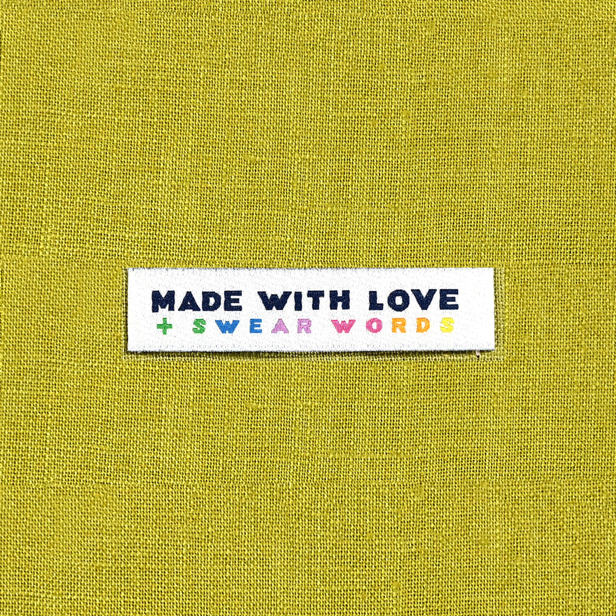 Kylie & The Machine 'Made With Love and Swear Words' Woven Labels