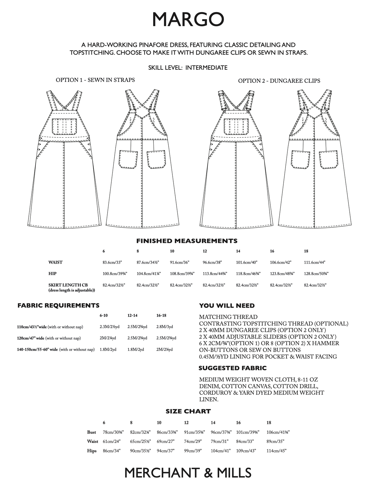 Margo Pattern Merchant & Mills Margo Dress – The Fold Line