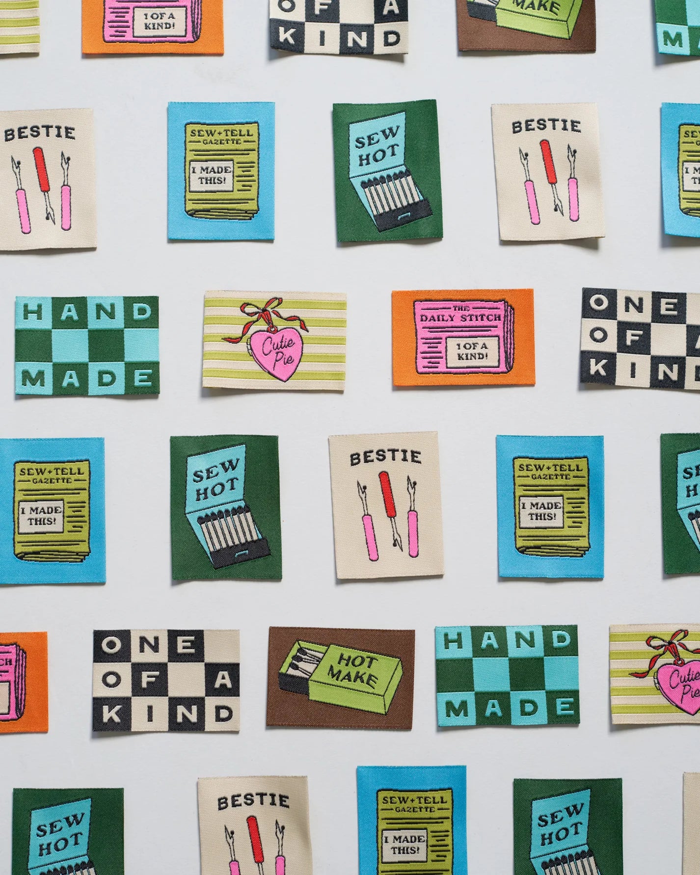 Matchy Matchy 'Handmade Checkerboard Large' Labels