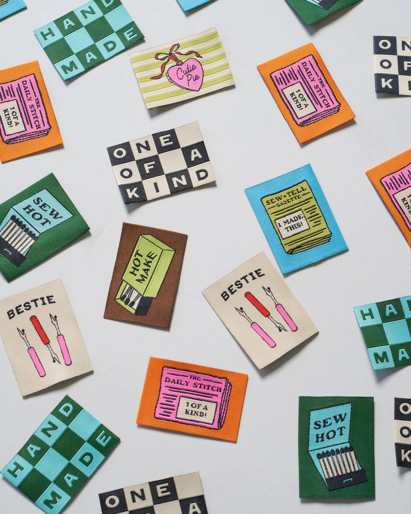Matchy Matchy 'Handmade Checkerboard Large' Labels