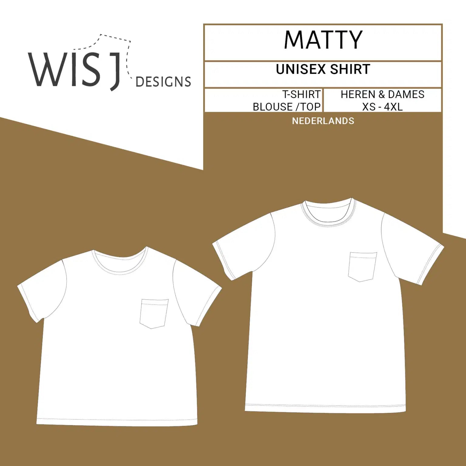 WISJ Designs Unisex Matty T-shirt