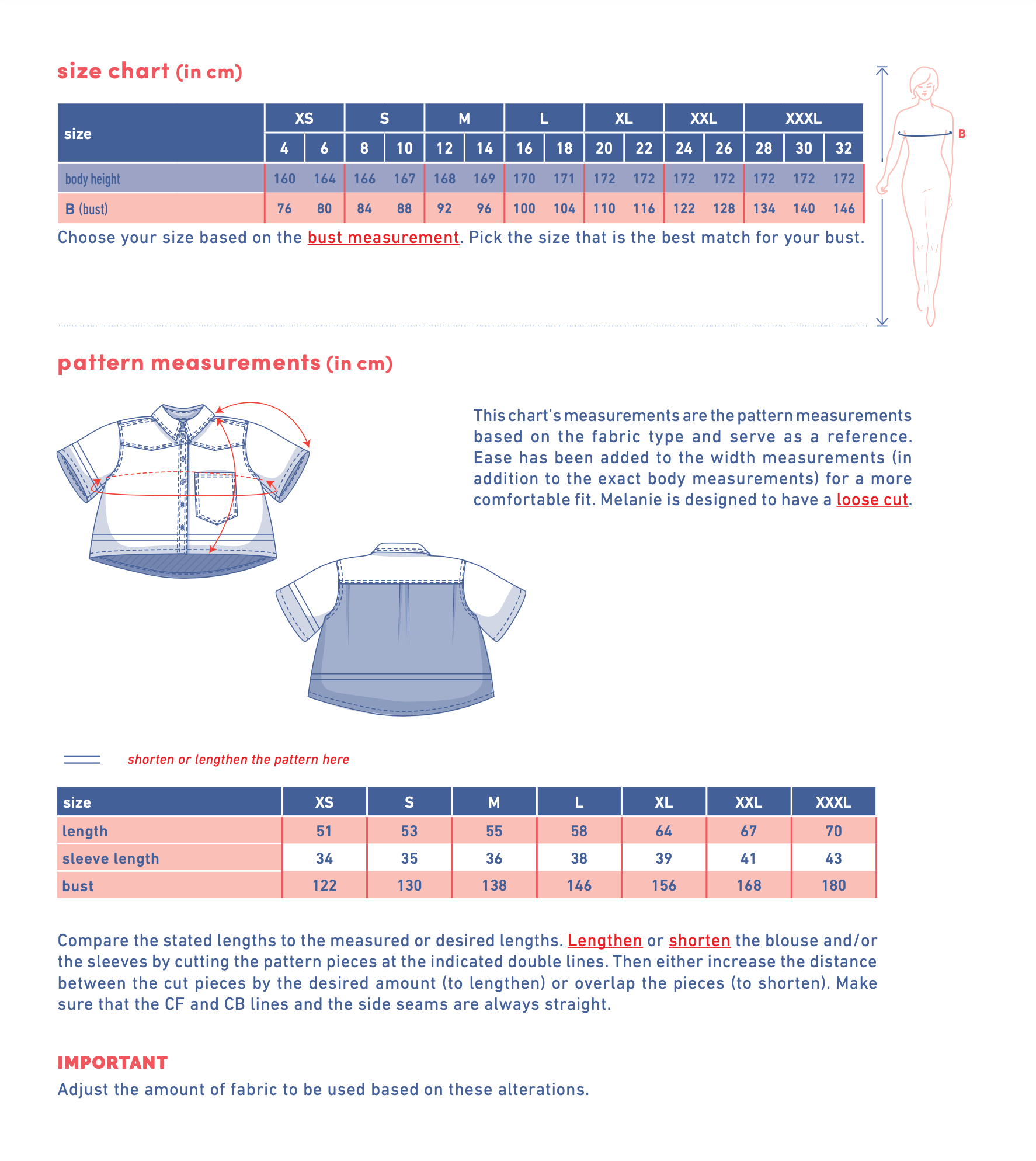 Fibre Mood Melody, Mimi and Melanie Shirts