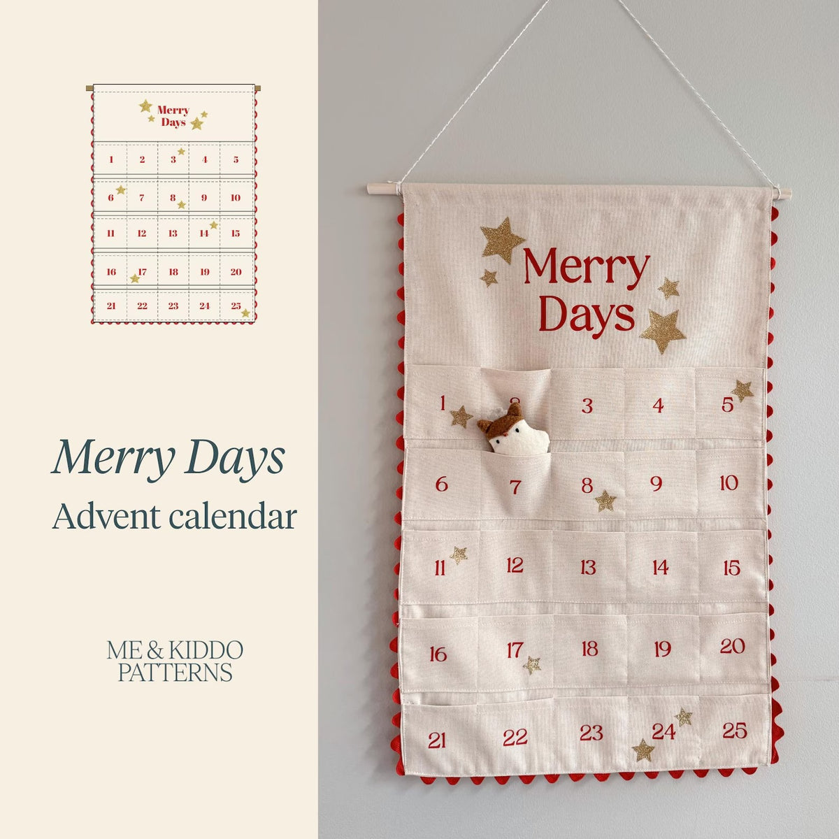Me & Kiddo Patterns Merry Days Advent Calendar