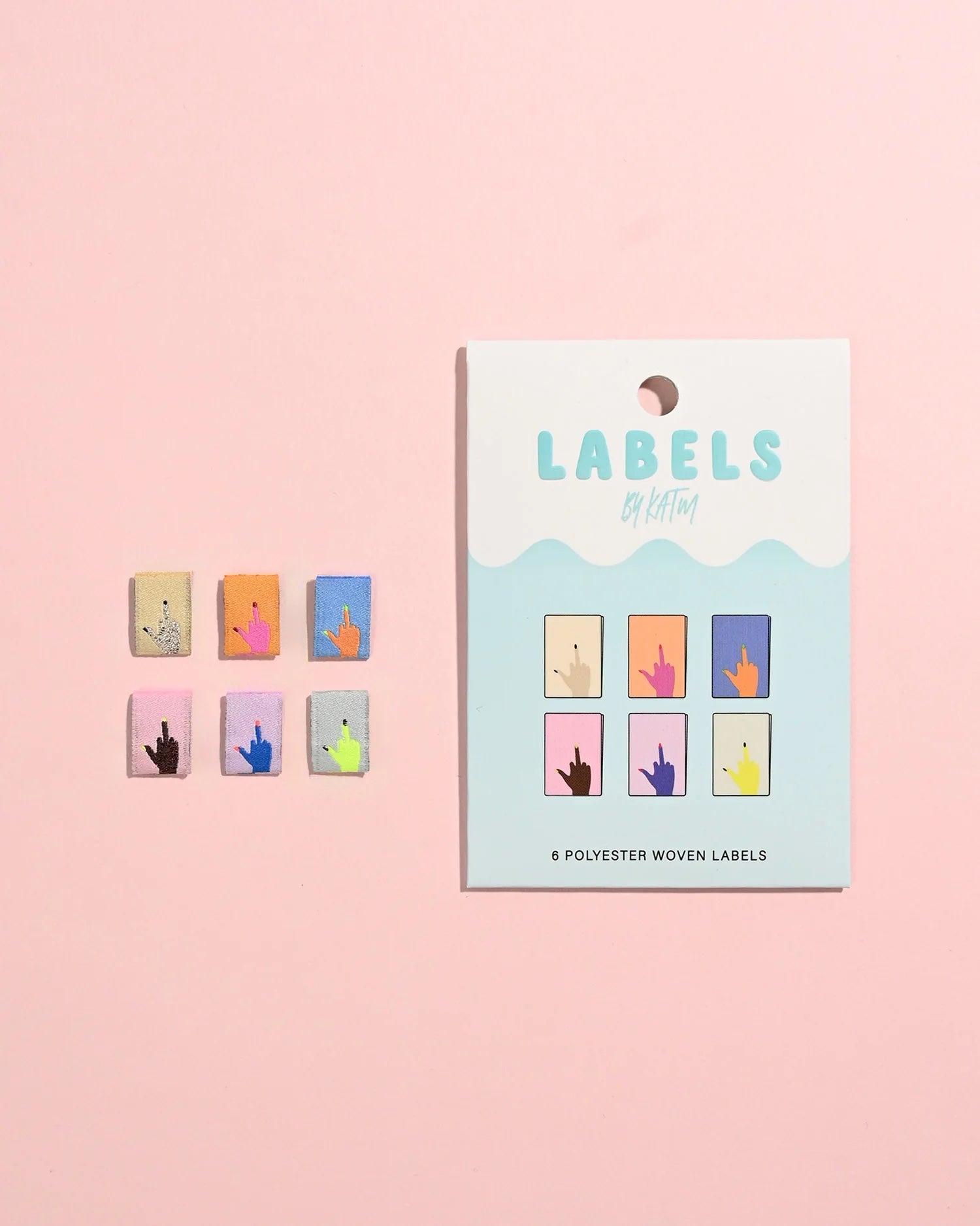 Kylie & The Machine 'Middle Finger Mini Hands' Labels