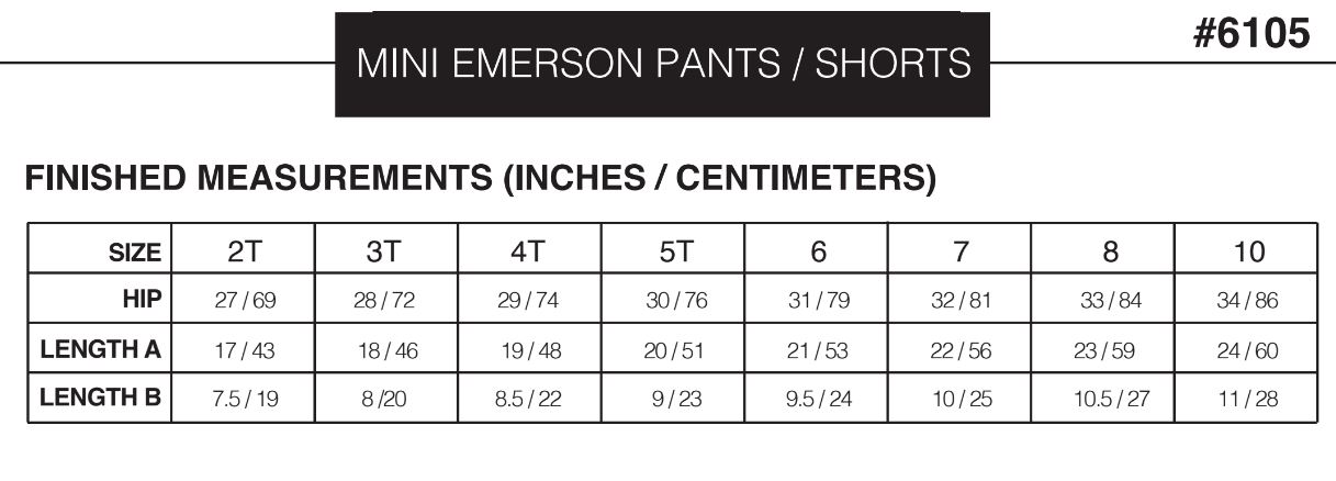 True Bias Mini Emerson Crop Pant and Short