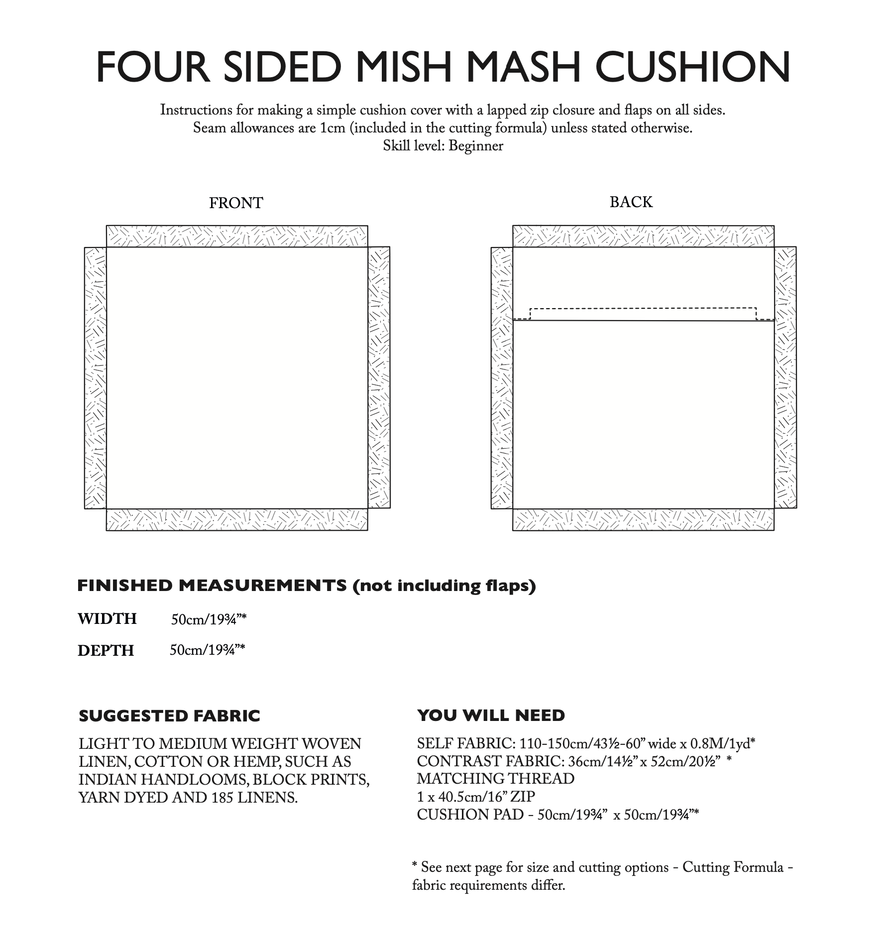 Merchant & Mills Mish Mash Cushion PDF