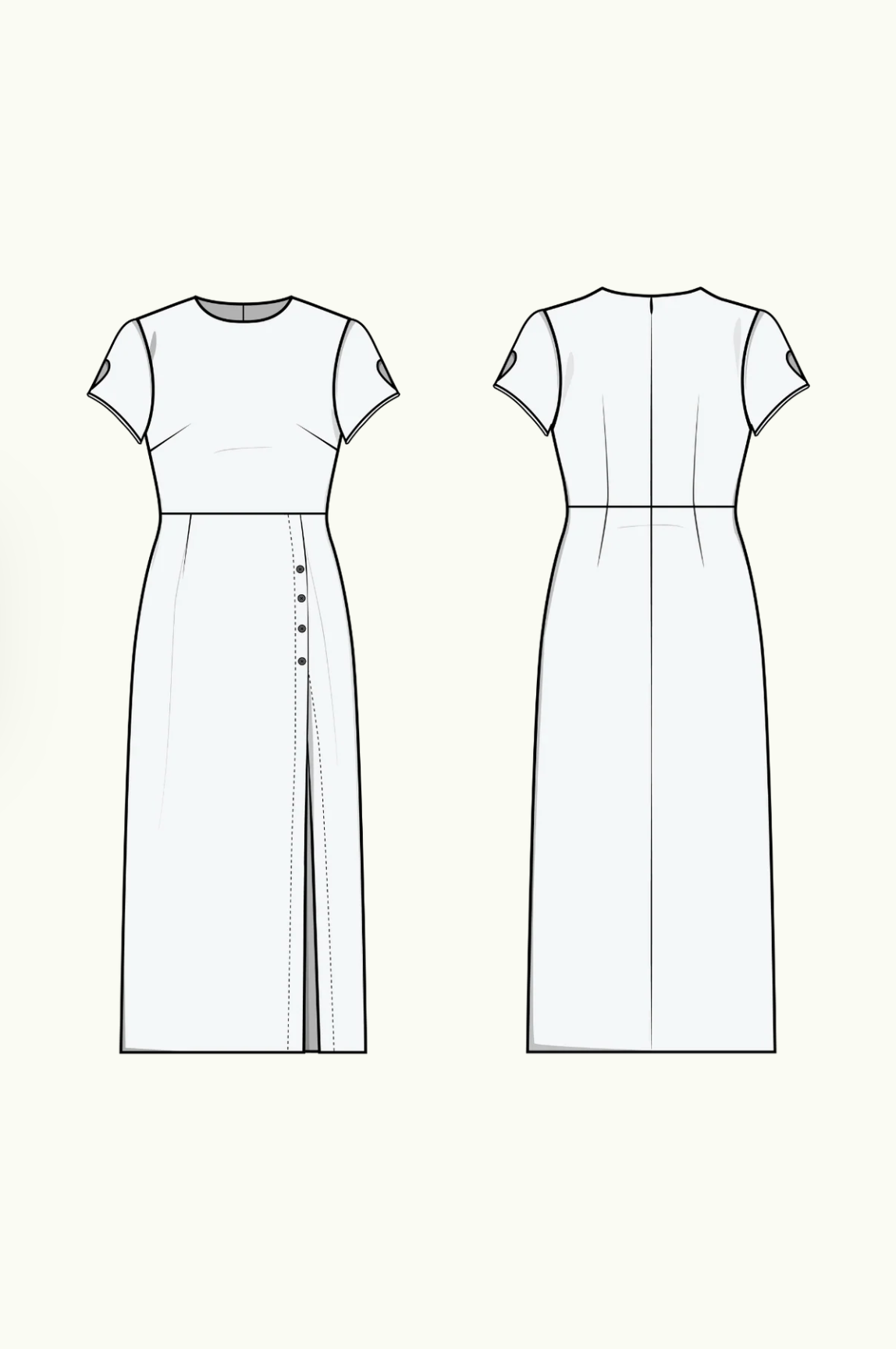 Puff and Pencil Moon Dress