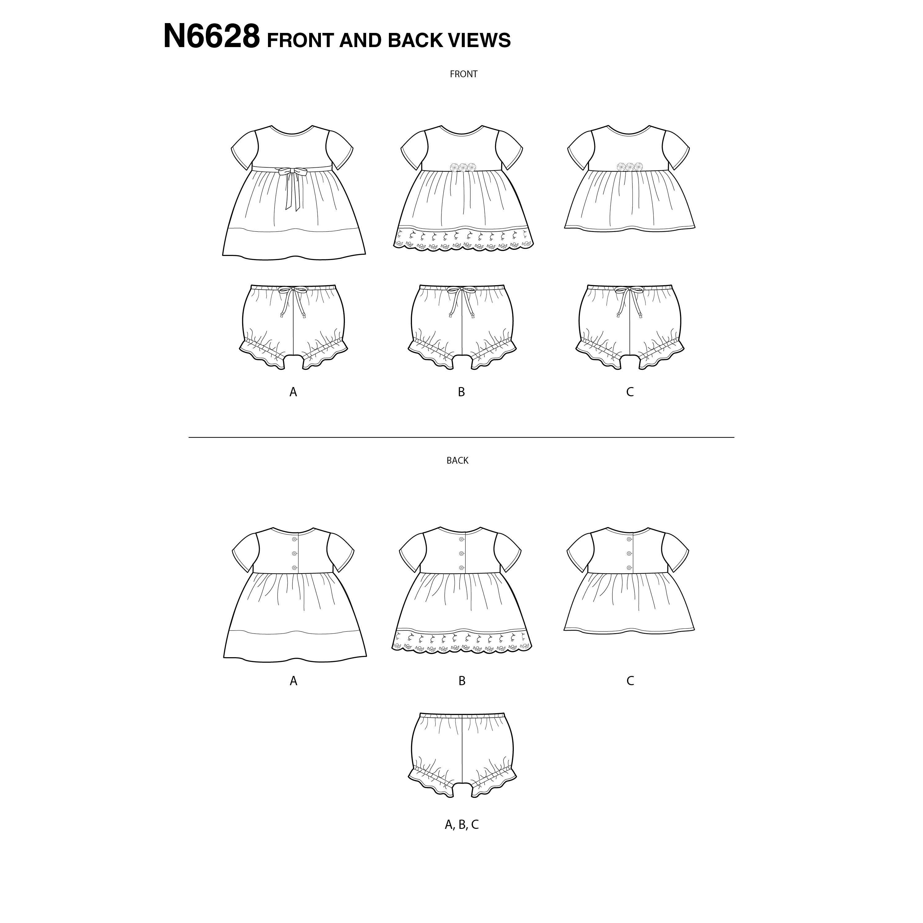 New Look Baby Dress and Panties N6628