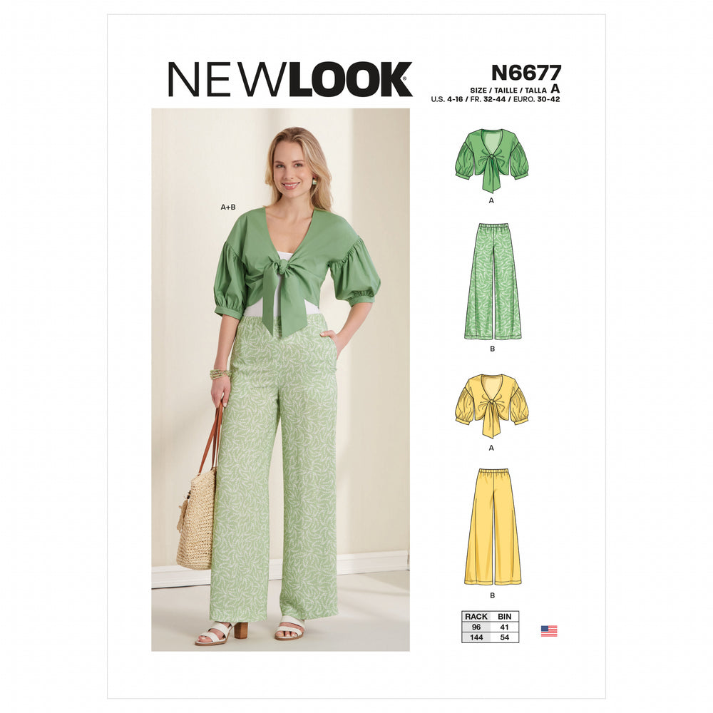 New Look Cropped Jacket and Trousers N6677
