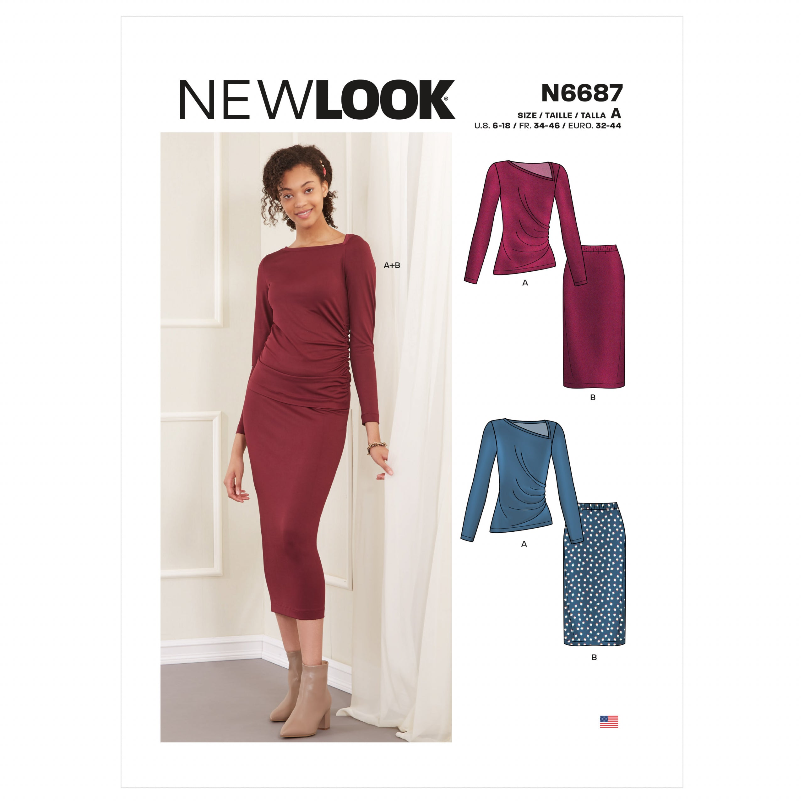 New Look Top and Skirt N6687