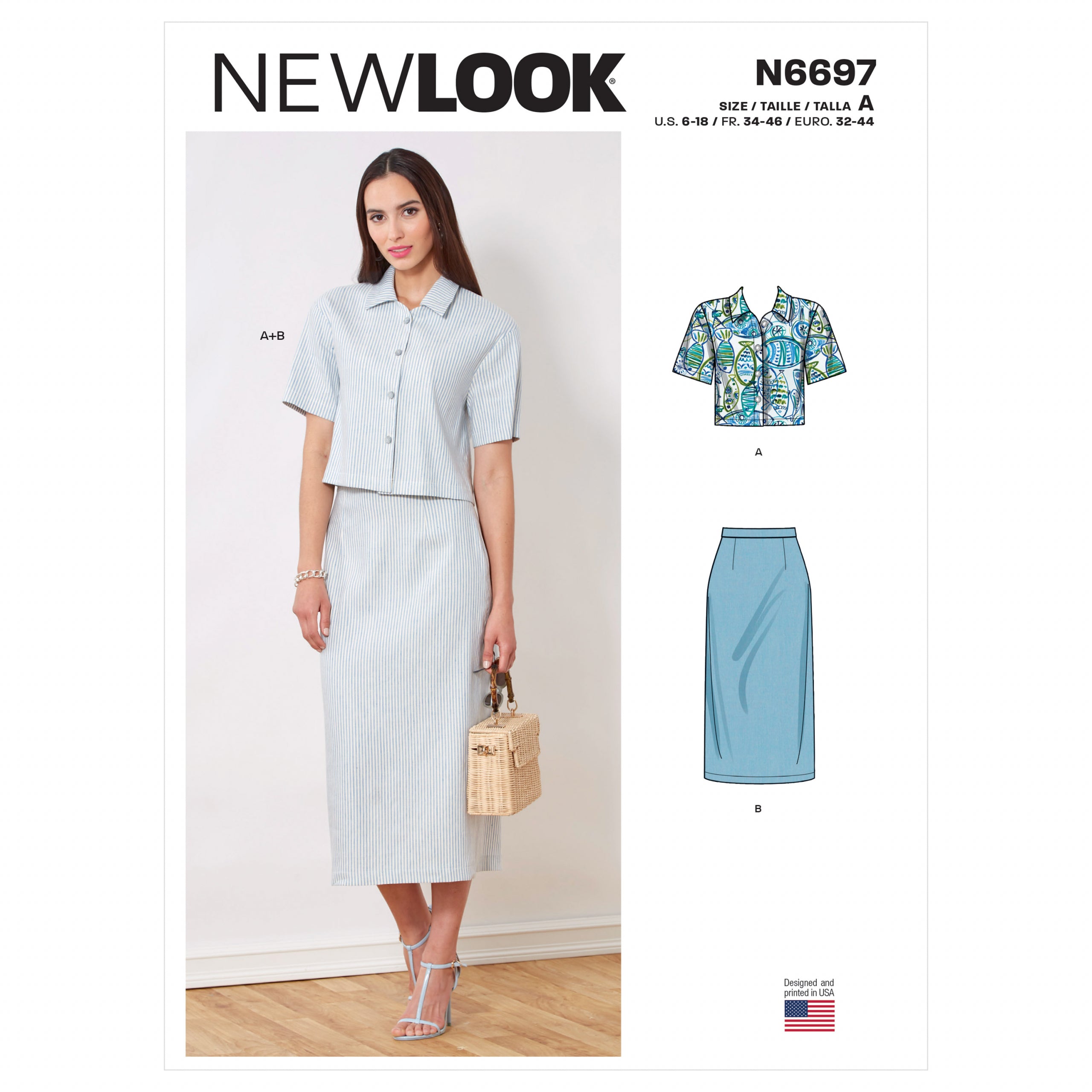 New Look Top and Skirt N6697