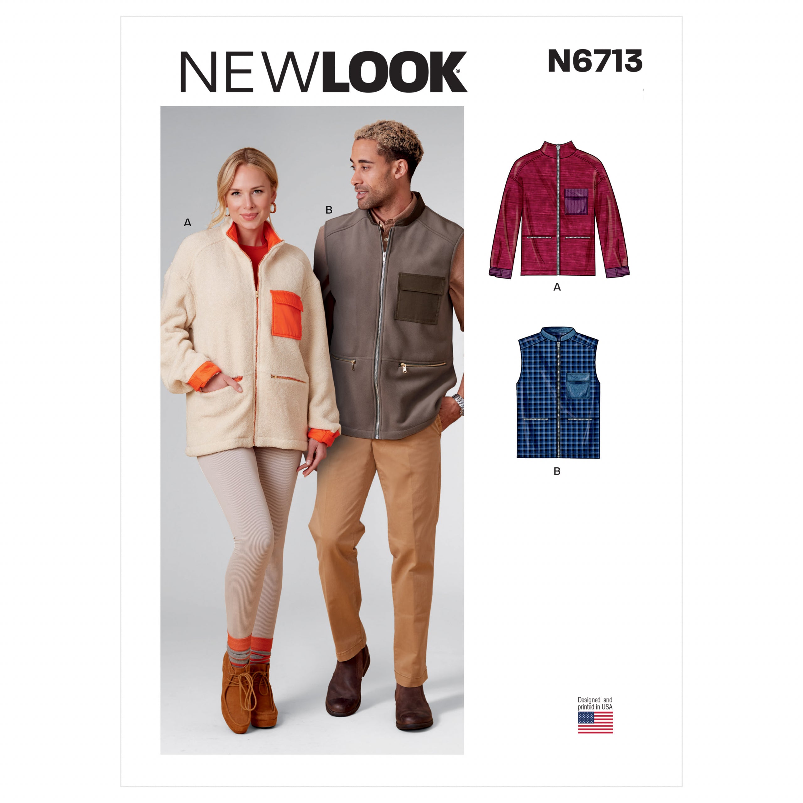 New Look Unisex Jacket and Waistcoat N6713