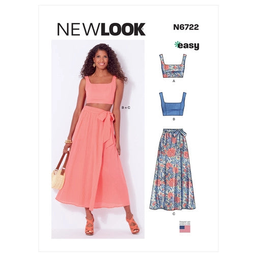 New Look Bra Top and Wrap Skirt B6722