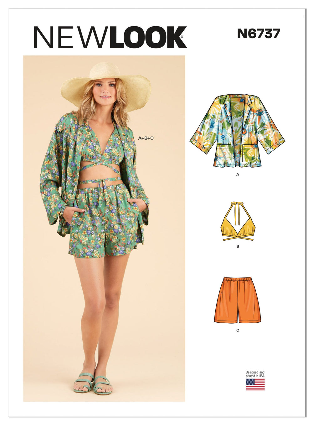 New Look Jacket, Top and Shorts N6737