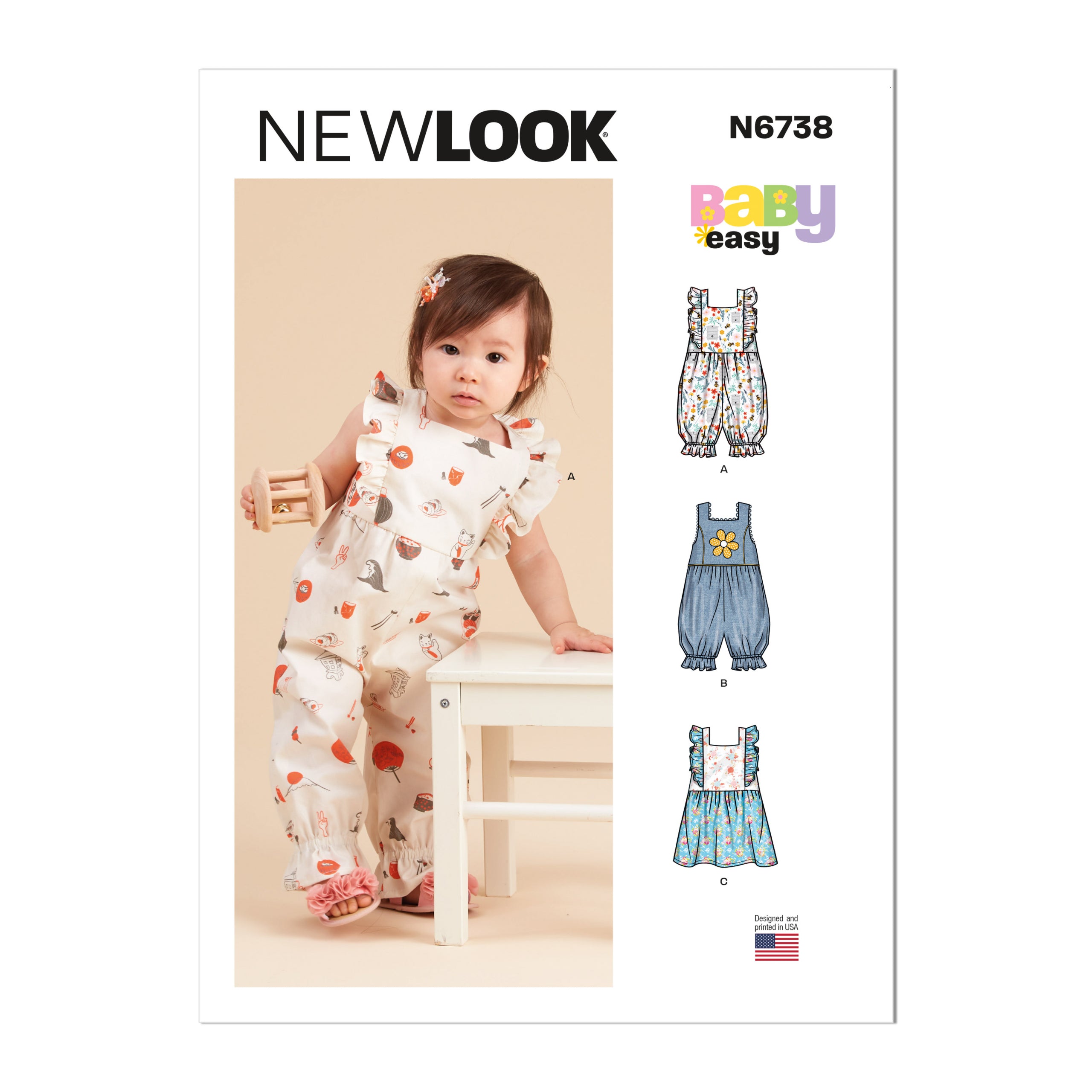 New Look Baby Rompers and Dress N6738