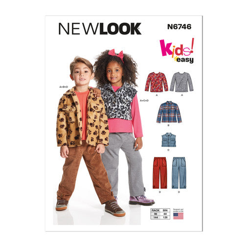 New Look Child Top, Jacket, Vest and Cargo Pants N6746